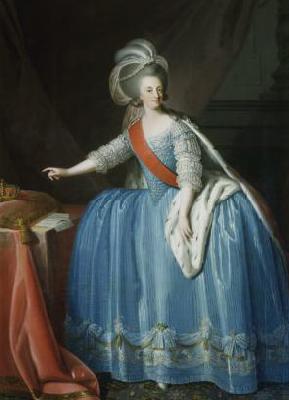 unknow artist Portrait of Queen Maria I of Portugal in an 18th century painting